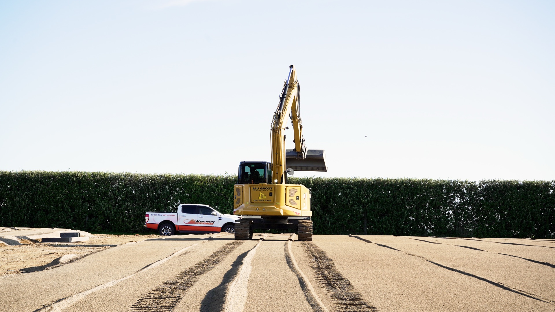 Earthworks and excavation on site